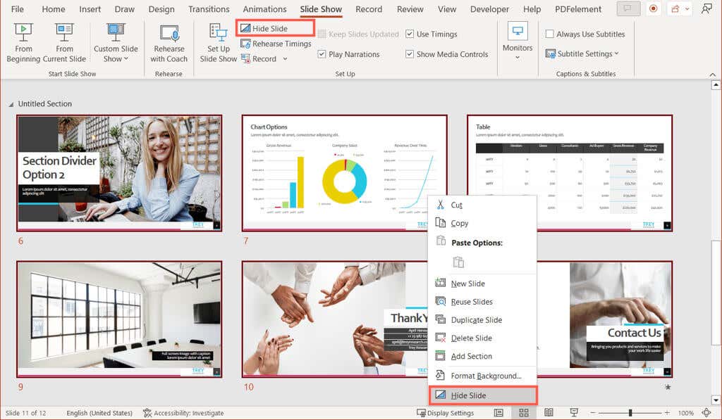 How to Hide a Slide in Microsoft PowerPoint image 3