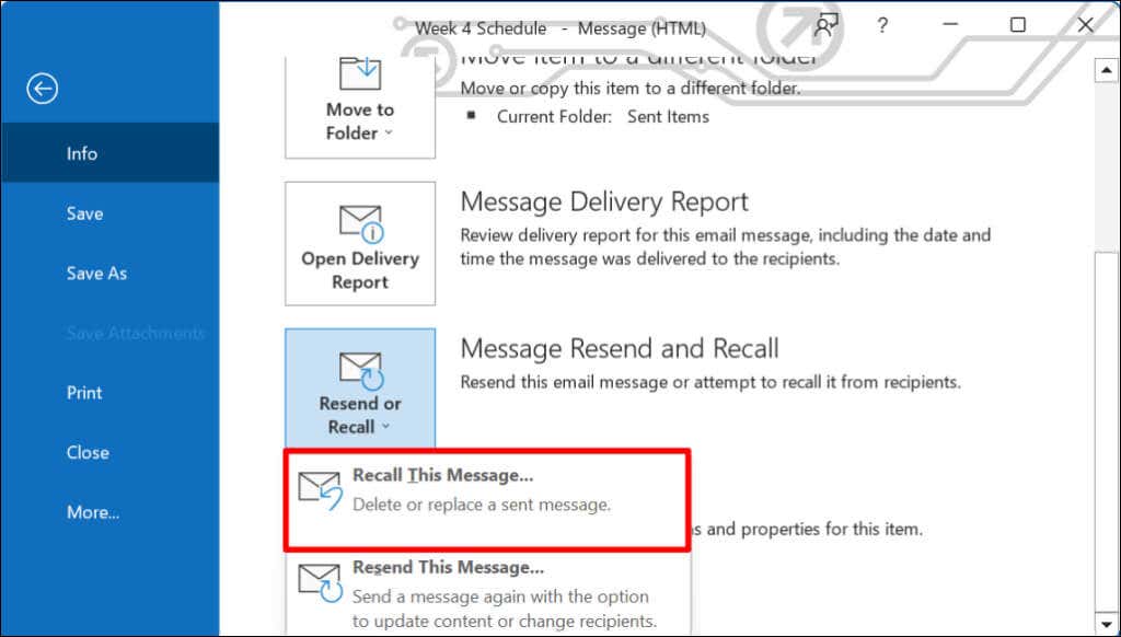 How to Unsend an Email in Outlook - 12