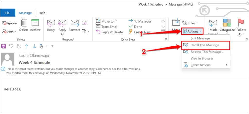 How to Unsend an Email in Outlook - 47
