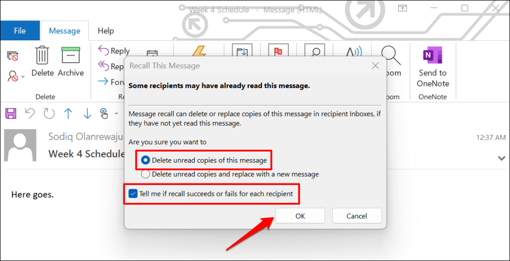 How to Unsend an Email in Outlook - 9