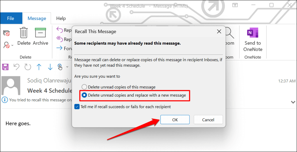 How to recall an email in Outlook and unsend in Gmail