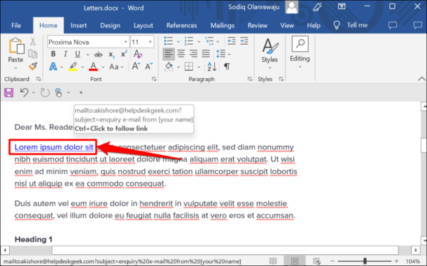 How to Add Hyperlinks in Microsoft Word