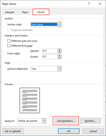 How to Add Line Numbers in Microsoft Word