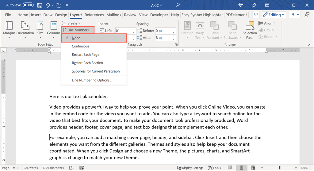 How to Add Line Numbers in Microsoft Word - 47