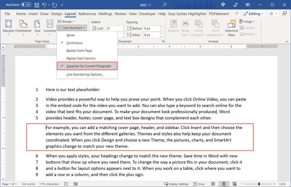 How to Add Line Numbers in Microsoft Word - 33