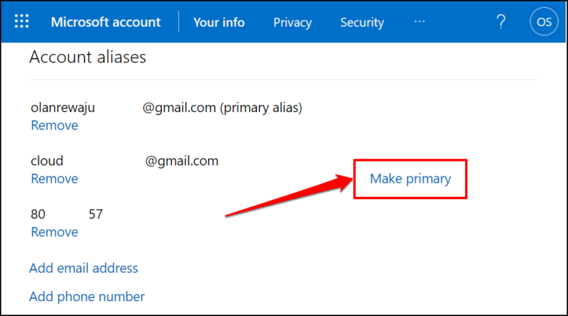 changing my microsoft account email