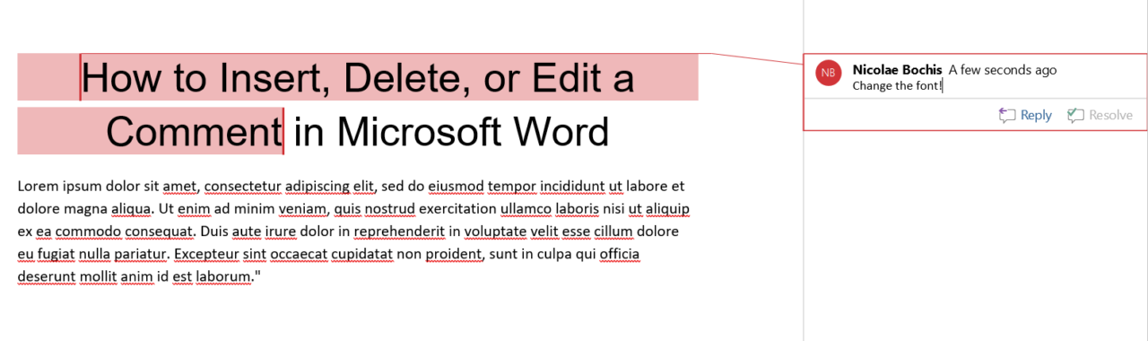 How To Insert Edit Comments In Word