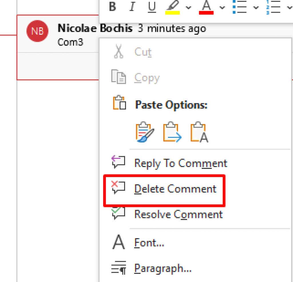 How to Insert  Delete  or Edit a Comment in Microsoft Word - 28