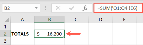 How to Sum Across Multiple Sheets in Excel image 3