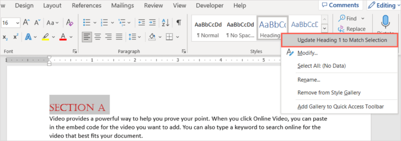 How to Add a Heading to a Microsoft Word Document