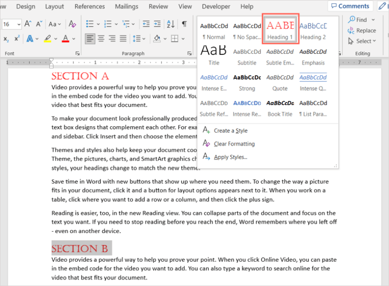 How To Add A Heading To A Microsoft Word Document