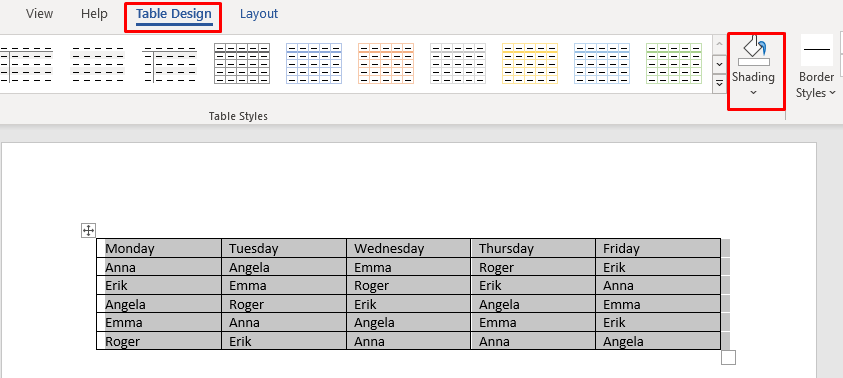 How to Add Background Color to Tables in Microsoft Word - 92