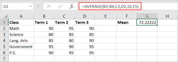 How to Find and Calculate Mean in Microsoft Excel