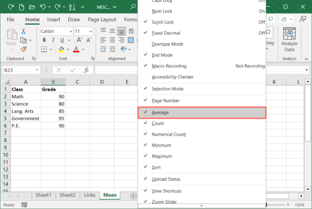 how-to-find-and-calculate-mean-in-microsoft-excel