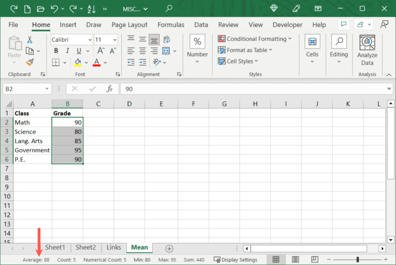 how-to-find-and-calculate-mean-in-microsoft-excel