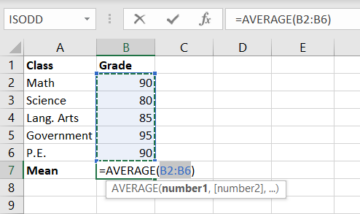 How to Find and Calculate Mean in Microsoft Excel