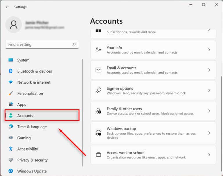 How To Manage User Account Settings In Windows 11