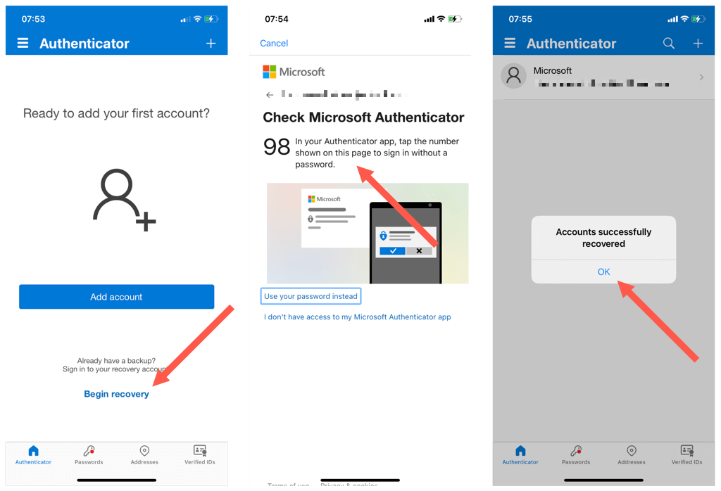 transferring microsoft authenticator to new phone