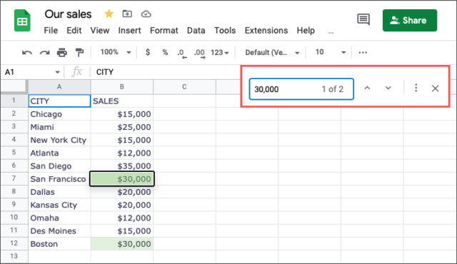 How to Use Find and Replace in Google Sheets