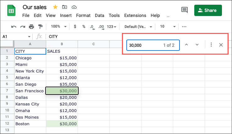 How to Use Find and Replace in Google Sheets - 93