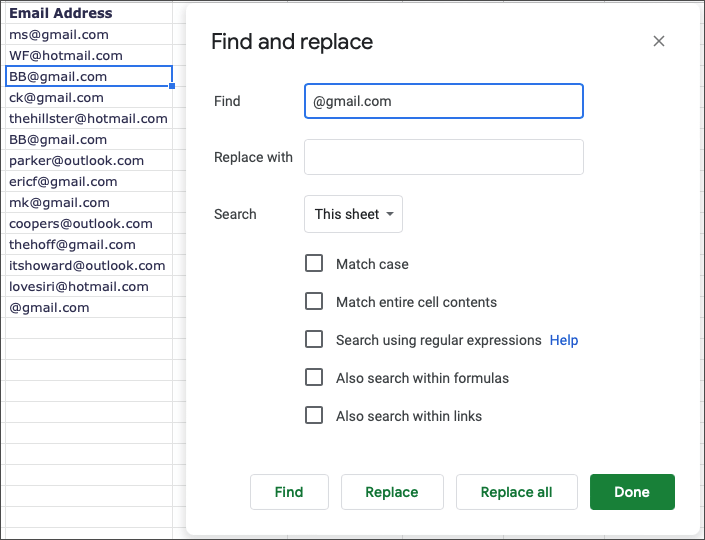 How to Use Find and Replace in Google Sheets - 19