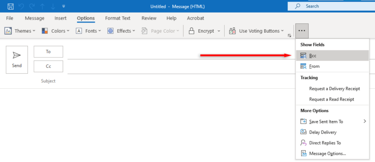 How To Add And Use Blind Carbon Copy (BCC) In Outlook Messages