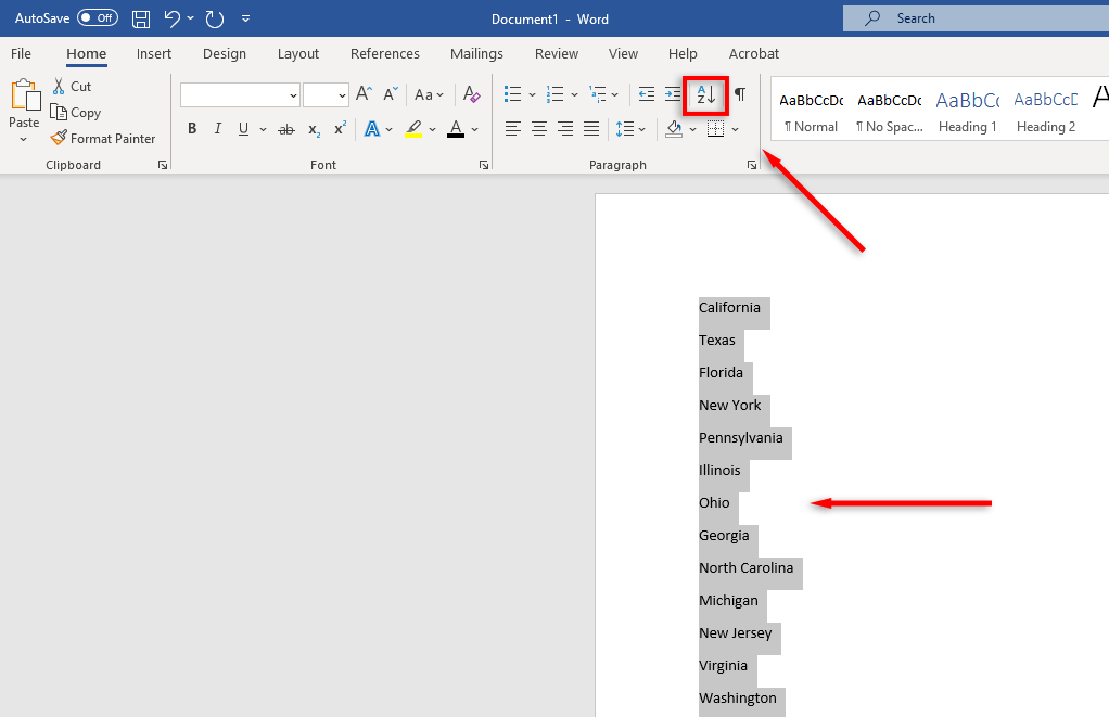 How to Alphabetize a List in Microsoft Word (Windows, Mac, and Web) image 2