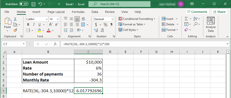 How to Calculate Annual Percentage Rate (APR) In Microsoft Excel image 6