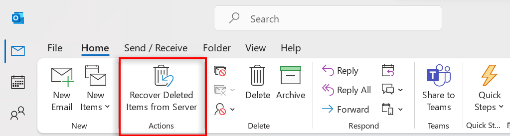 How to Recover a Deleted Item or in