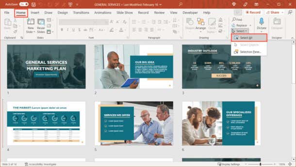 powerpoint select screen for presentation