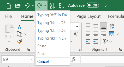 How to Undo, Redo, and Repeat Actions in Excel