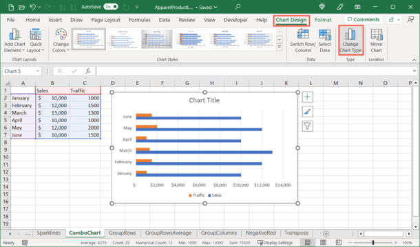 How to Create a Combo Chart in Microsoft Excel