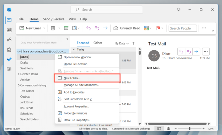 How To Create Folders In Microsoft Outlook