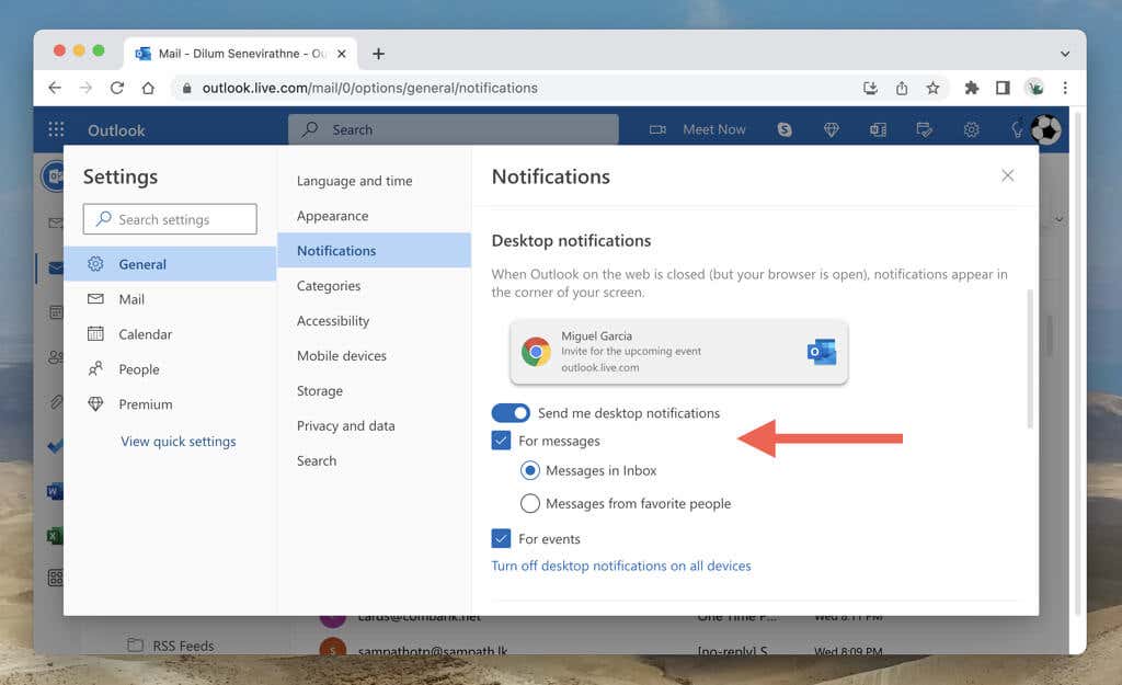 How to Enable or Turn Off Outlook Notifications image 11