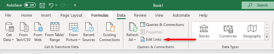 How to Break Links in Microsoft Excel image 1