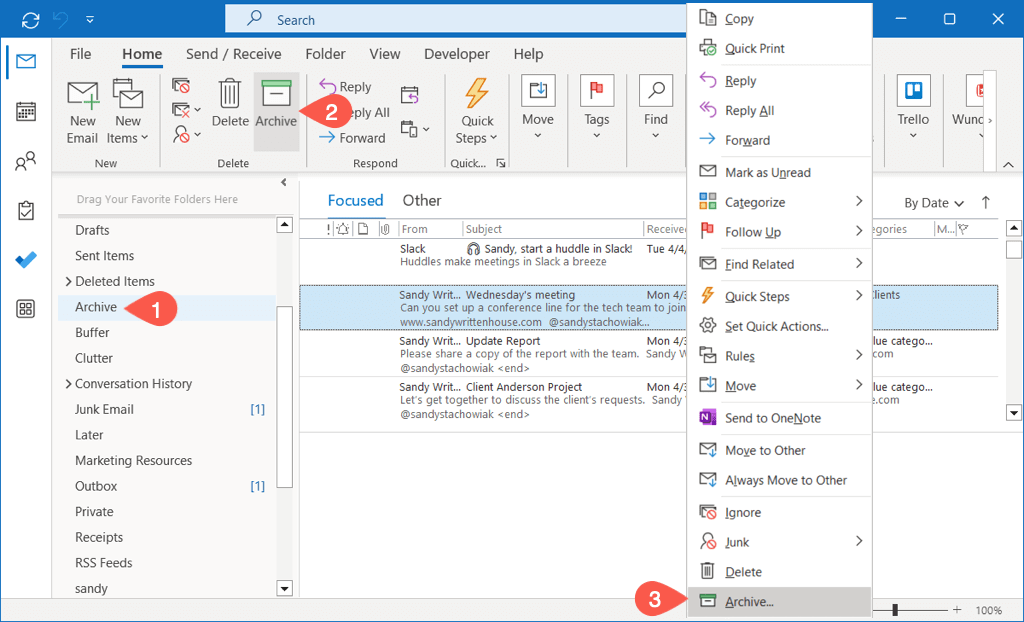 How to Archive Emails in Microsoft Outlook image 2
