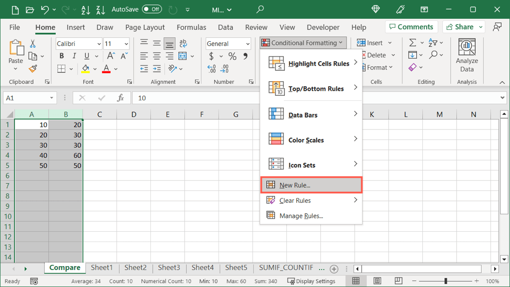 How to Compare Two Columns in Microsoft Excel - 77