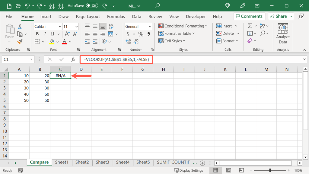 How to Compare Two Columns in Microsoft Excel - 14
