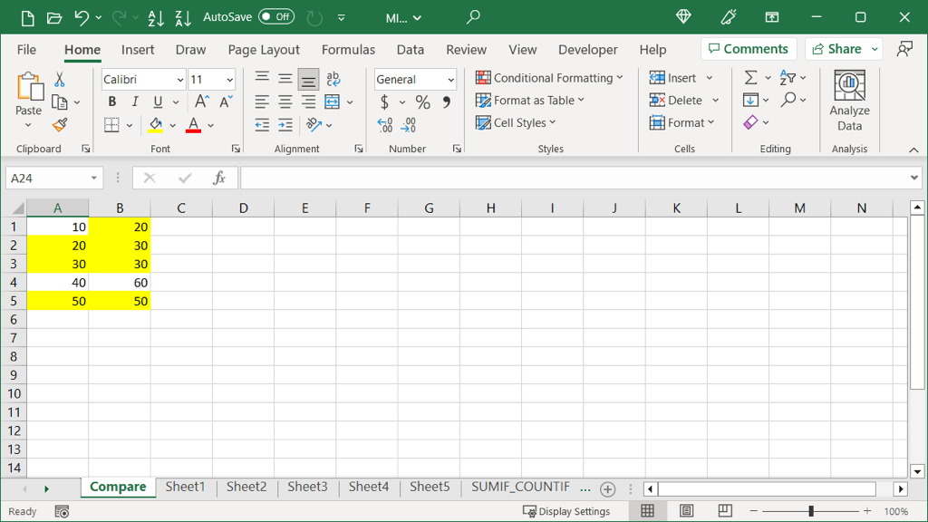 How to Compare Two Columns in Microsoft Excel - 20