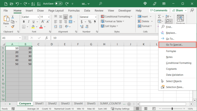 How to Compare Two Columns in Microsoft Excel