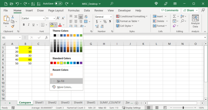 How to Compare Two Columns in Microsoft Excel