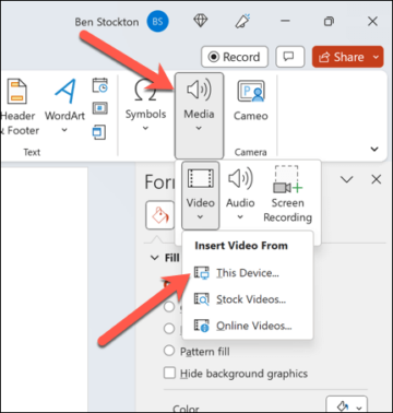 cannot play video in powerpoint presentation