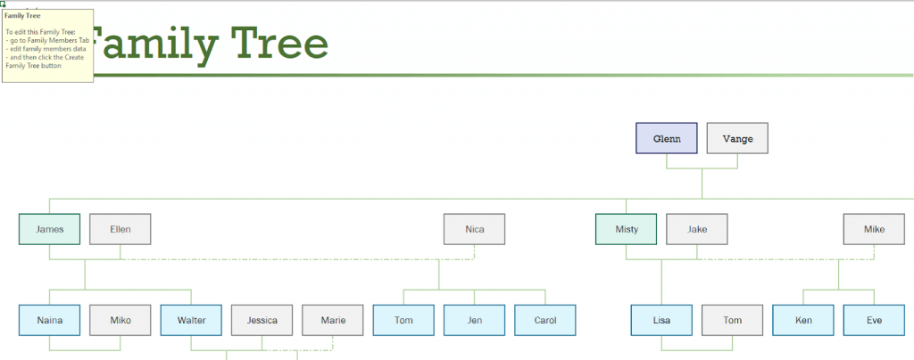 family tree template microsoft