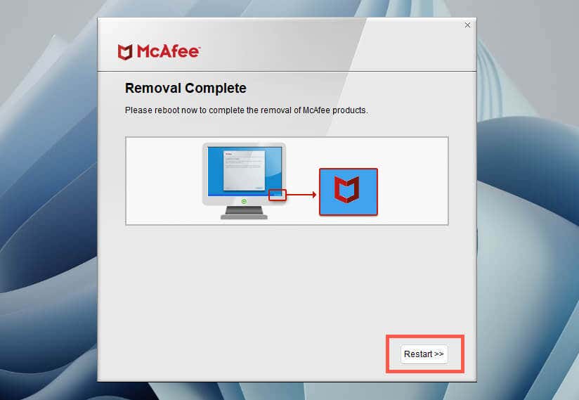 How to Completely Uninstall and Remove McAfee From Windows 11 image 13