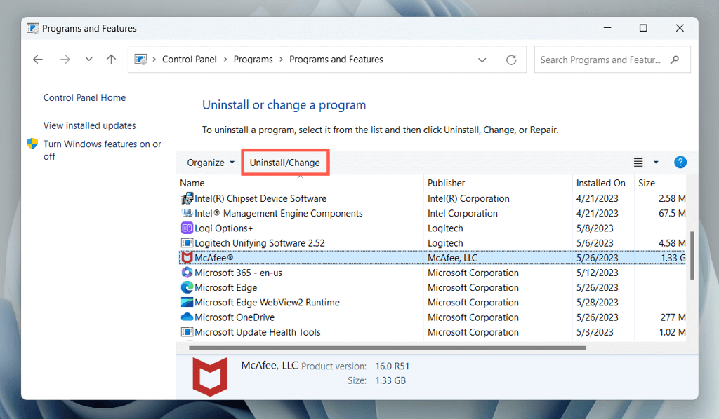 How to Completely Uninstall and Remove McAfee From Windows 11 image 7