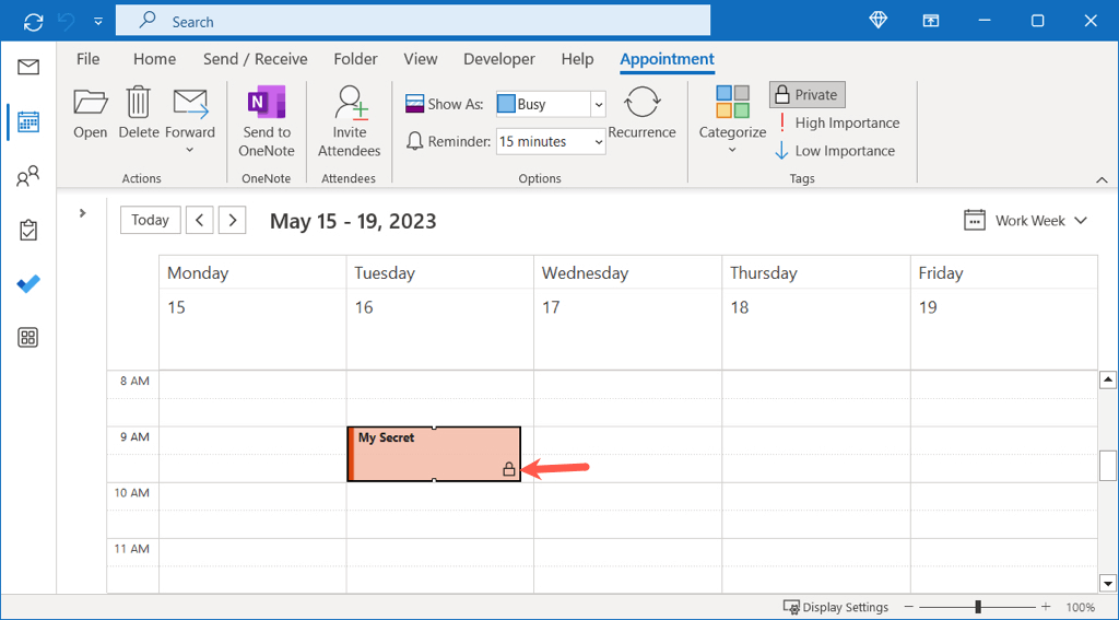 How to Hide Calendar Details in Microsoft Outlook - 21