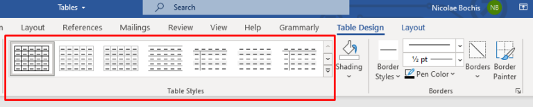 How To Make And Customize A Table In Microsoft Word