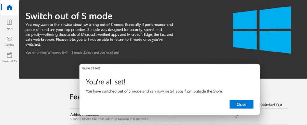 s mode windows 11