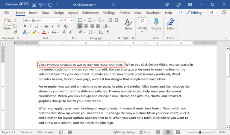 How to Apply Small Caps in Microsoft Word