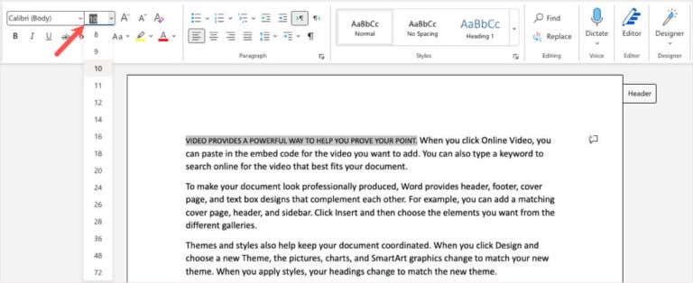 How to Apply Small Caps in Microsoft Word